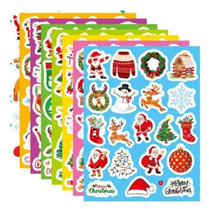 Factory OEM Custom Vinyl Stickers Waterproof Die Cut Cute Cartoon Holiday Aesthetic Stickers for Laptop Phone Logo Stickers