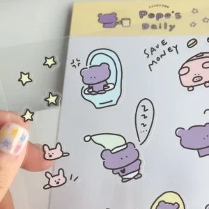 Factory Price Customized PVC Transparent Cartoon Stickers Special shaped Sticker Printing Customization