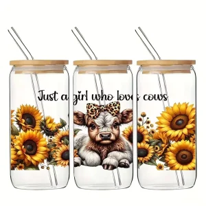 Factory Price Ready to Ship Vinyl UV for Cup Wrap Transfers Decals Stickers 16oz Waterproof Oil Proof Glass Cans Cups