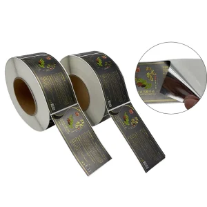 Factory Price logo Print Self-adhesive Glossy Biodegradable Vinyl Waterproof Roll Custom Packaging Label Sticker