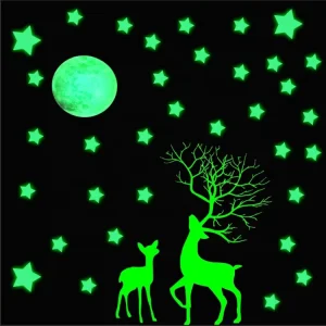 Factory Supply Custom Design Luminous Star Stickers Luminous Switch Sticker Luminous Wall Stickers