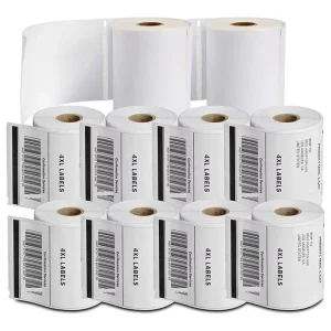 Factory Waterproof Adhesive Stickers 4×6 Inches Customizable Coated Paper Rolls for Barcode Labels