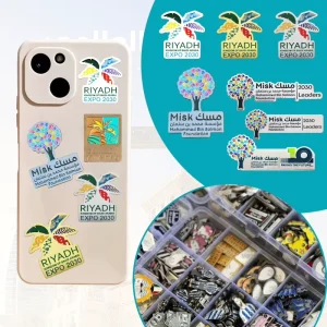 Fair Iron Die Cast Butterfly Clasp Pin Type Powder Coated Electroplated Business Gift Mobile Phone Sticker Saudi Arabia