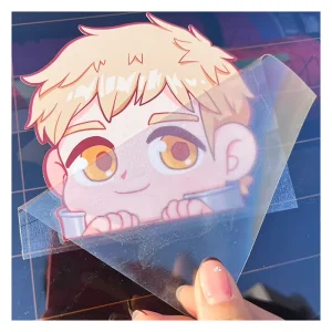 Fashionable Custom Die Cut Anime Transfer Sticker Glass Windshield Cartoon Peek PVC Vinyl Transfer Decal for Window