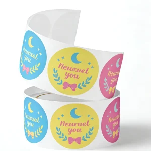 Festival Promotional Gift Adhesive Paper Tear Resistant Custom Sticker Brand Logo Durable Paper Stickers Decoration Logo Sticker