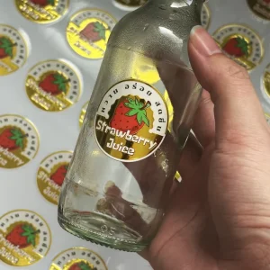Foil Stamping Gold UV DTF Custom Transfer Creative Logo Gold Printing Decorative Stickers for Bottle