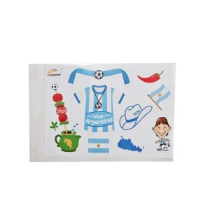Football Game Fans Custom National Soccer Jersey Shape Logo Sticker Reusable Self-adhesive Glossy Silver Paper Recyclable