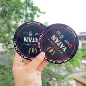 Forest Deer Eco Friendly Custom Printed Absorbent Pulp Board Paper Coasters Blank Sublimation for Coffee Bar Restaurant
