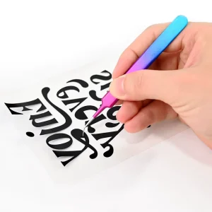 Foshio Craft Tweezers for Stickers Logo Eyelash Sticker Wedding Tool
