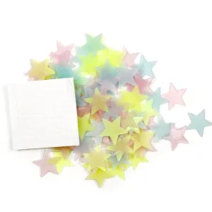 Four Colors Choose Custom New Glow in the Drak Night Glow Star Sticker