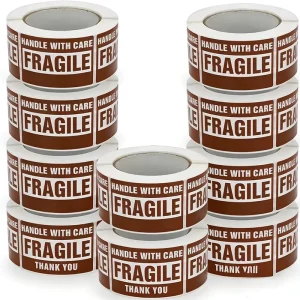 Fragile Stickers Waterproof Adhesive Labels for Carton Box Packaging Shipping