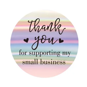 Free Design Custom Printing Self Adhesive Printing Logo Holographic Sticker Custom Thank You Stickers Label Roll