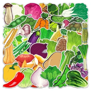 Fruit Die Cut Stickers Printing RTS 50PCS Per Bag 5.5cm-8.5cm Waterproof Durable Vinyl Custom Matte Gloss