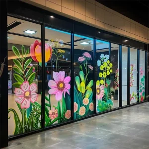 Full Color Custom Transparent Eco-Friendly UV Resistant Self-Adhesive Cling Vinyl Window Stickers Decal Printing Logo Poster