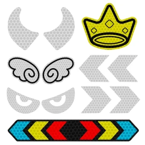 Full Color UV Ink Cartoon Removable Waterproof Glossy Surface Self Adhesive Die Cut Vinyl Car Reflective Decal