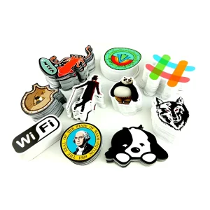 Full Custom Promotional Company Logo Multiple Designs Self Adhesive Label Private Cartoon Stickers Die Cut Sticker