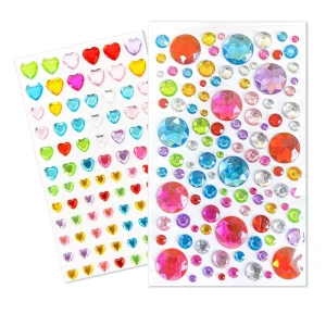 Gems Stickers Rhinestones Self Adhesive Gems Jewels Stickers for Crafts Acrylic Gems DIY Craft Decorative Diamond 3D Stickers
