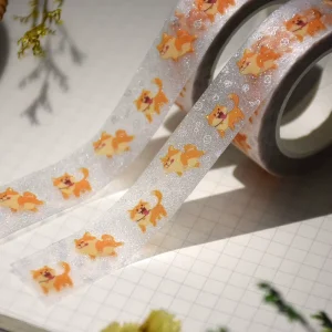 Glitter PET Tape with Transparent Backing for Handmade Stationery Stickers Creative Projects Shiny Film Tape