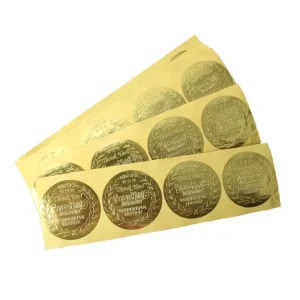 Glitter Sheet Custom Printed 3D Embossed Brand Logo Gold Foil Packaging Tag Adhesive Labels Stickers