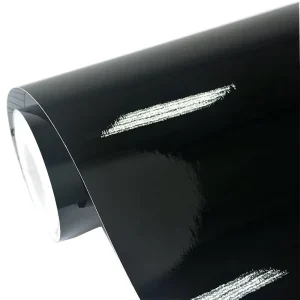 Glossy Car Wrap Film Black Color 1.52*30m Self Adhesive Car Wrap Vinyl Removable Plastic Sticker LM B for Car Body Pvc Paint