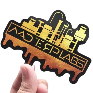 Gold Foil PVC Promotional Stickers Label for Marketing and Branding