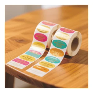 Gold Foil Packaging Bottle Embossed Address Label