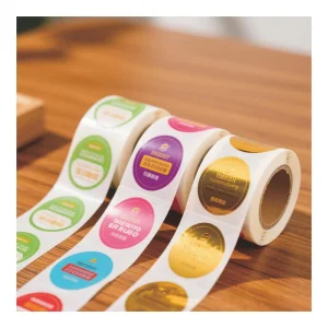 Gold Foil Stamping Texture Paper Stickers Custom Wockhardt Labels