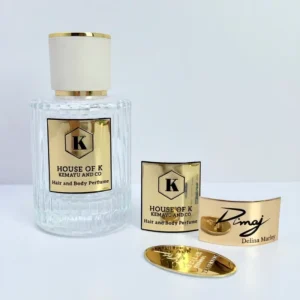 Gold Silver Rose Gold Waterproof Self Adhesive Luxury Perfume Wine Bottle Brand Logo Packaging Label Sticker Custom Craft