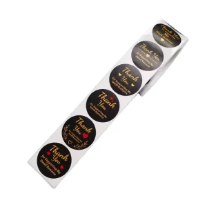 Good Quality Printing Thermal Label Stickers 1 Inch Thanksgiving Cards Mail Stickers Kraft Paper Waterproof Business Sticker