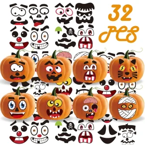 Halloween Pumpkin Die Cut Stickers Custom Printed Waterproof Vinyl Decals for Holiday Decoration