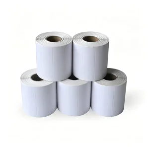 Haoxuan Factory Supply Direct Thermal Paper Label Roll Blank Self Adhesive Printable Labels for Packaging and Daily Marking Use