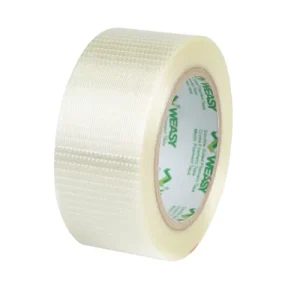Heavy Load Packaging Tape BOPP backed Fiberglass Mesh Reinforced Hotmelt Adhesive