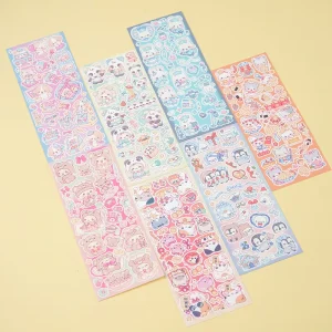 Hercter High Quality Cartoon Acrylic Custom Logo Brand Label Stickers Printing Custom Sticker Sheets