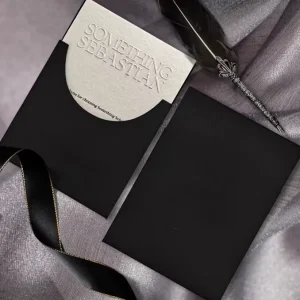High Grade Black Card Personalized Business Invitation Envelope with Customizable LOGO Premium Packaging Labels