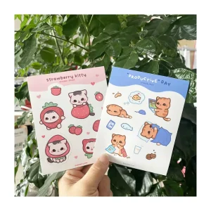 High Quality A4 A5 A6 Self Adhesive Waterproof UV Resist Custom Printing Kiss Cut Vinyl Stickers Sheets
