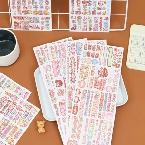 High Quality Check Stickers Custom Digital Printing Text Waterproof Sticker Sheet for Decorative