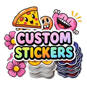 High Quality Custom Cartoon PVC Vinyl Die Cut Stickers UV Resistant Personalized Logo Durable Waterproof Glossy Outdoor