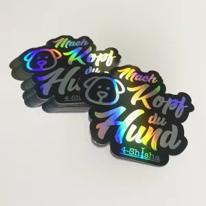 High Quality Custom Die Cut Rainbow Holographic Anti-UV Waterproof Durable Vinyl Sticker UV Printing Decoration Label