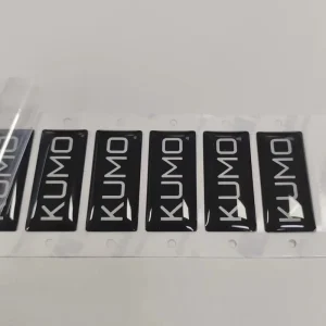 High Quality Custom Epoxy Resin Adhesive Waterproof Stickers for Automobile Decoration Silk Screen Printed