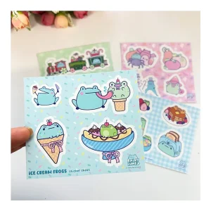 High Quality Custom Personalized Easy Peel Vinyl Cartoon Stickers Sheets Kiss Cut Label Stickers Sheets for Kids Decoration
