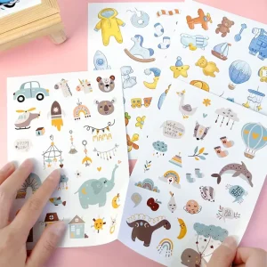 High Quality Custom Translucent Label Sticker Sheet Printing Children’s Notebooks Pencil Stickers Stickers
