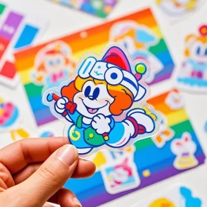 High Quality Custom Transparent Die Cut Stickers Cars Laptop Bottle Glitter Mirror Waterproof Decals Printing Sticker