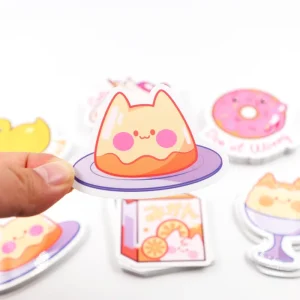 High Quality Custom Vinyl Sticker Die Cut Glitter Stickers Logo Printing Adhesive Waterproof Cartoon Stickers