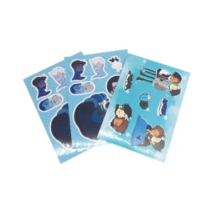 High Quality Custom Waterproof Vinyl Sticker Sheet Colorful Kiss Cut Self Adhesive Cartoon Stickers