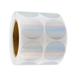 High Quality Customizable Vinyl Adhesive Stickers Double Row Blank Holographic Universal Label