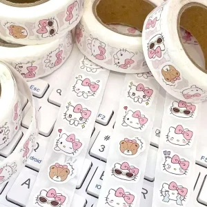 High Quality Cute Style Roll Stickers Rubber Single Soft Eco Friendly Waterproof Custom Logo Stickers Best Selling