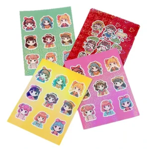 High Quality Decorative Cartoon Colorful Sticker Sheets Planner Label Sticker Sheet for DIY Craft
