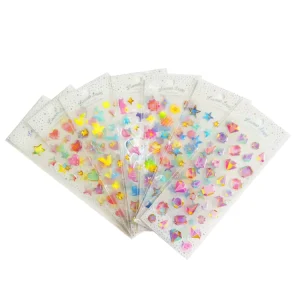 High Quality Eco Friendly Self adhesive Colorful Translucent PVC Resin Stickers Cartoon Design for Beautifying Laptop Decor