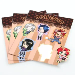 High Quality Finish Waterproof Custom Logo Brand Label Stickers Printing Self Adhesive Vinyl Kiss Cut Custom Sticker Sheets