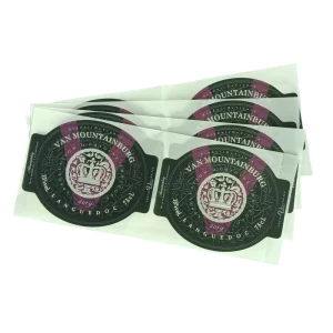 High Quality Hot Stamping Embossed Logo Self Adhesive Labels Wine Label Vinyl Waterproof Wine Label Manufacturer